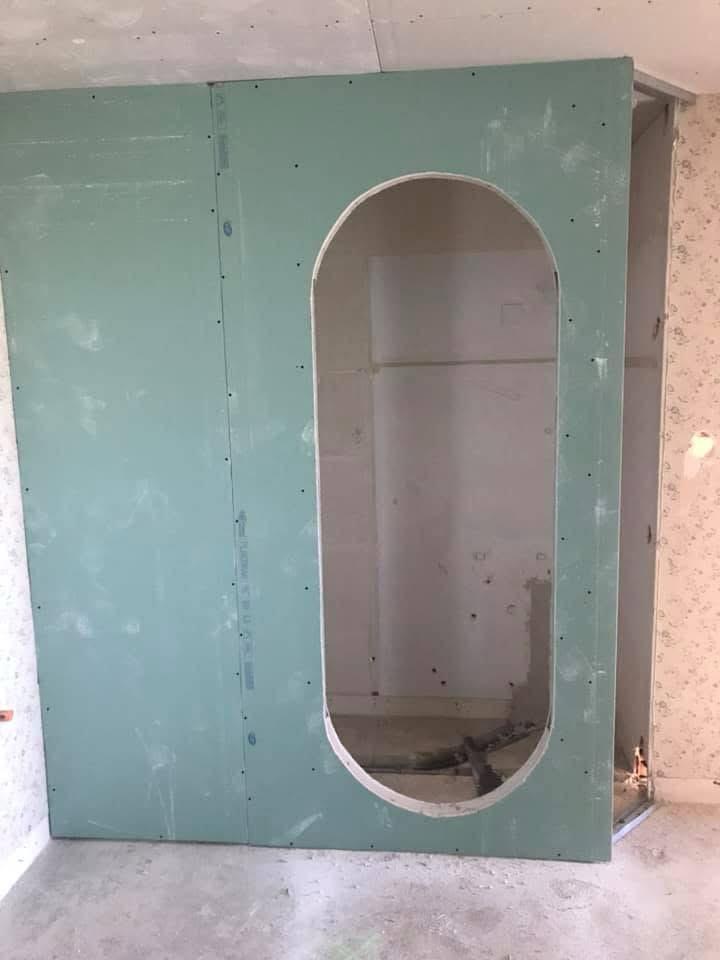 Création d'ouverture de porte avec finition au plâtre